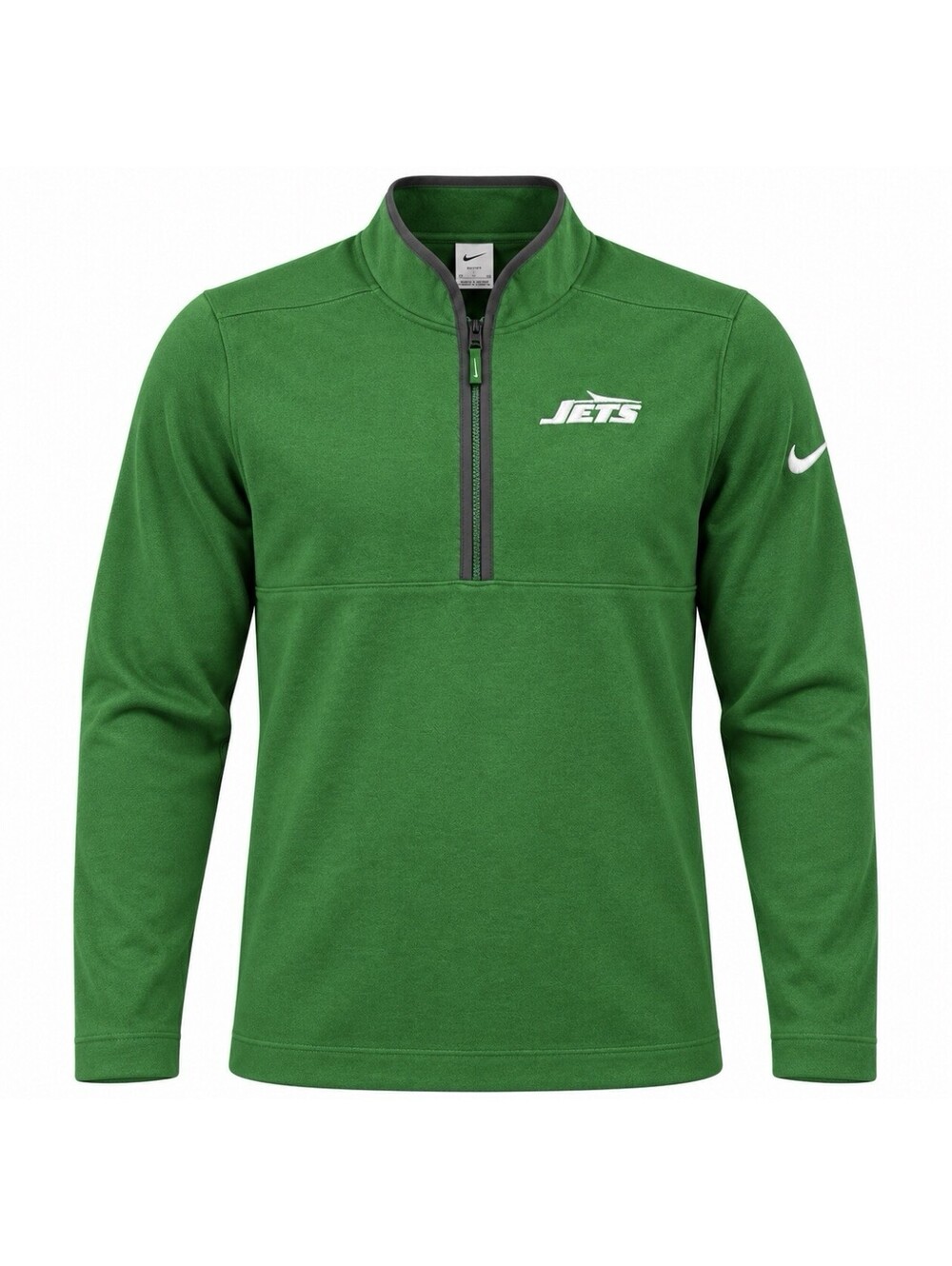 Nike New York Jets Quarter Zip Pullover Men’s Small Green NFL Long Sleeve New